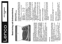 Lenco L82 - Owners Manual-sv